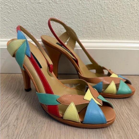 DKNY Colorful Strappy Heels - Picture 3 of 7